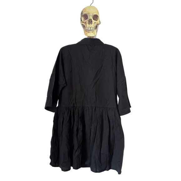 NWT 🖤 Esmee Exclusive (via ASOS) oversized mini shirt dress in black. SIZE 2 - Picture 8 of 11